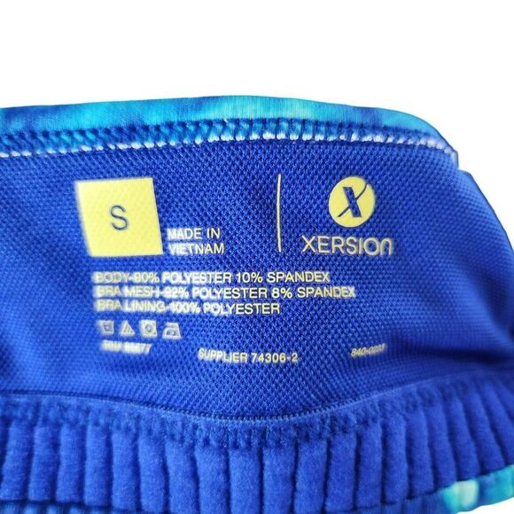 Xersion‎ Light Support Blue  Sport Bra Size S New - Picture 3 of 5